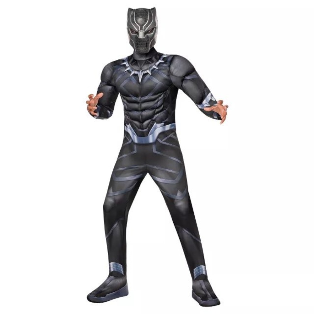 Marvel Black Panther Costume Kids Black Purple Padded Superhero Wakanda Forever